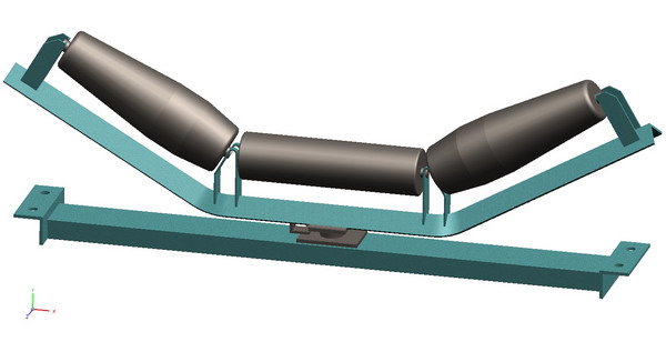 鼓型調(diào)偏托輥組